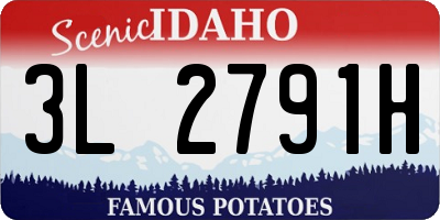 ID license plate 3L2791H