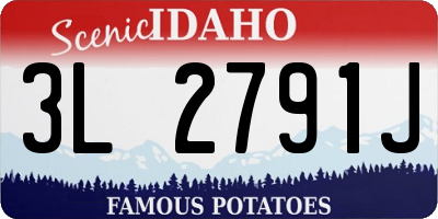 ID license plate 3L2791J