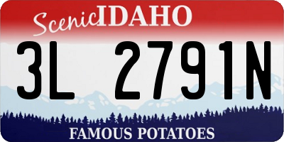 ID license plate 3L2791N