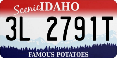ID license plate 3L2791T