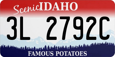 ID license plate 3L2792C