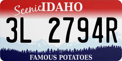 ID license plate 3L2794R