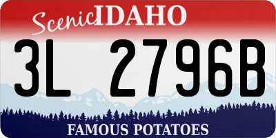 ID license plate 3L2796B