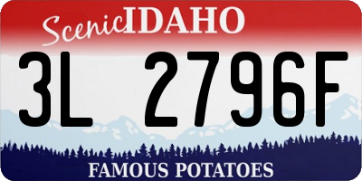 ID license plate 3L2796F