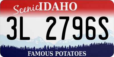 ID license plate 3L2796S