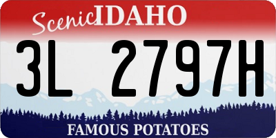 ID license plate 3L2797H