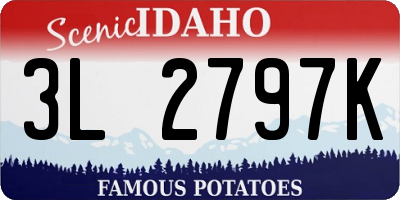 ID license plate 3L2797K