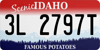 ID license plate 3L2797T