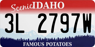 ID license plate 3L2797W