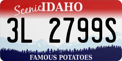 ID license plate 3L2799S
