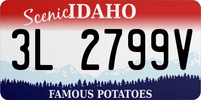 ID license plate 3L2799V