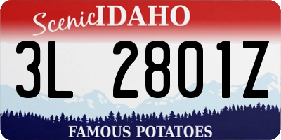 ID license plate 3L2801Z