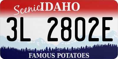 ID license plate 3L2802E