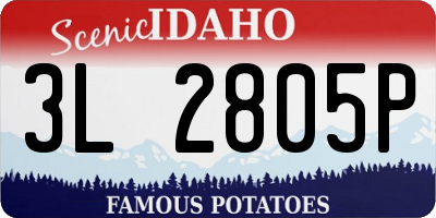 ID license plate 3L2805P