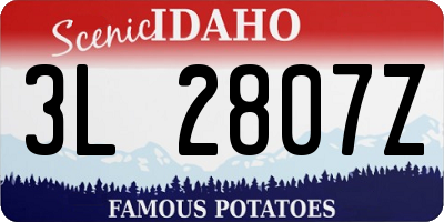 ID license plate 3L2807Z