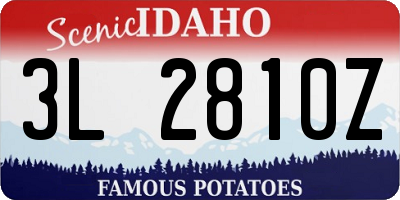 ID license plate 3L2810Z