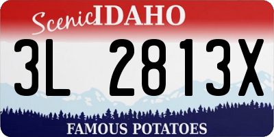 ID license plate 3L2813X