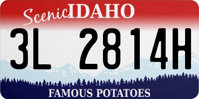 ID license plate 3L2814H
