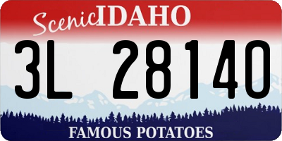 ID license plate 3L2814O