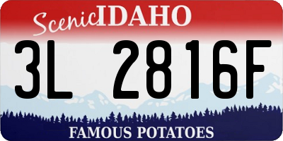 ID license plate 3L2816F