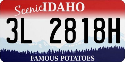 ID license plate 3L2818H