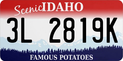 ID license plate 3L2819K