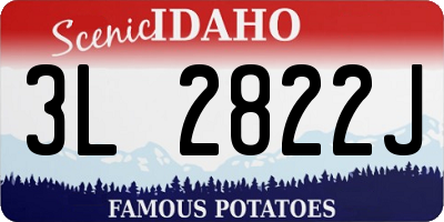 ID license plate 3L2822J