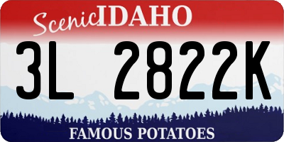 ID license plate 3L2822K