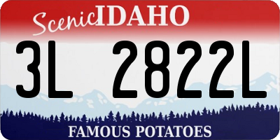 ID license plate 3L2822L