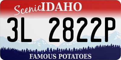 ID license plate 3L2822P