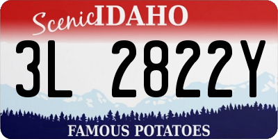 ID license plate 3L2822Y