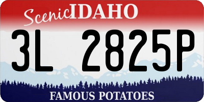 ID license plate 3L2825P