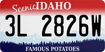 ID license plate 3L2826W