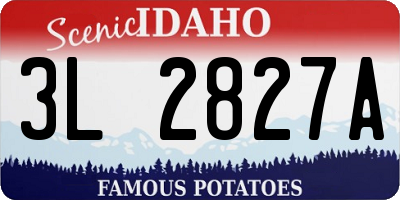 ID license plate 3L2827A