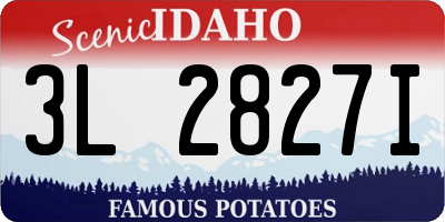 ID license plate 3L2827I