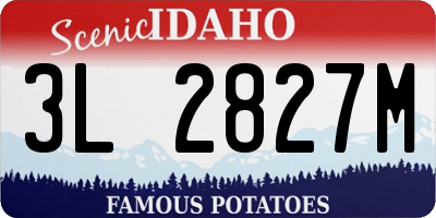 ID license plate 3L2827M