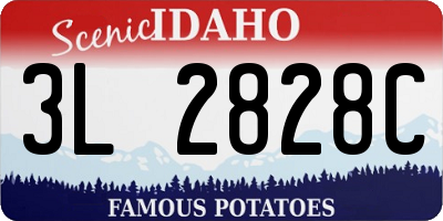 ID license plate 3L2828C