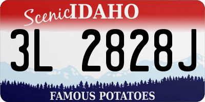 ID license plate 3L2828J