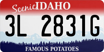 ID license plate 3L2831G