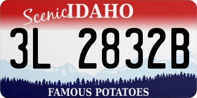 ID license plate 3L2832B