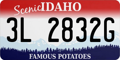 ID license plate 3L2832G