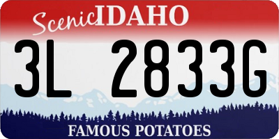 ID license plate 3L2833G