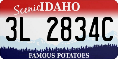 ID license plate 3L2834C