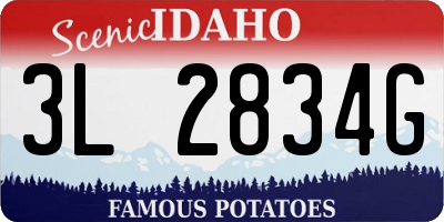 ID license plate 3L2834G