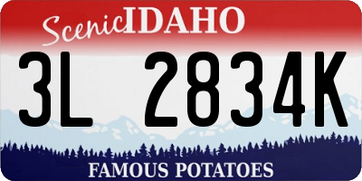 ID license plate 3L2834K