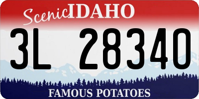 ID license plate 3L2834O