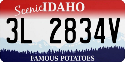 ID license plate 3L2834V
