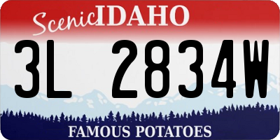 ID license plate 3L2834W