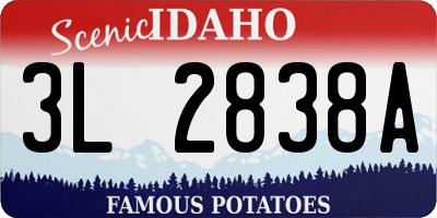 ID license plate 3L2838A
