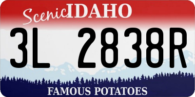 ID license plate 3L2838R